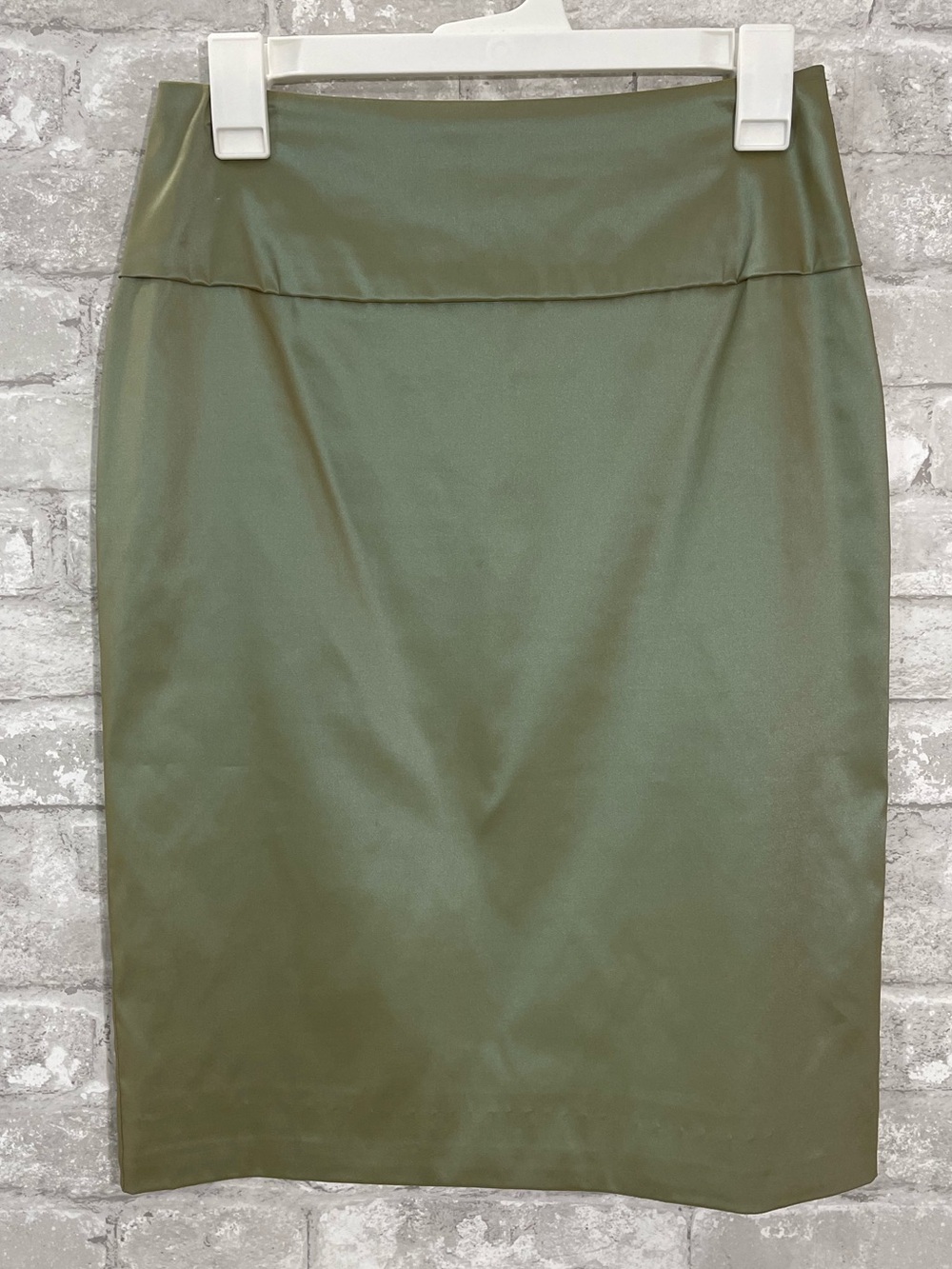 St. Emile iridescent Olive Green Pencil Skirt -